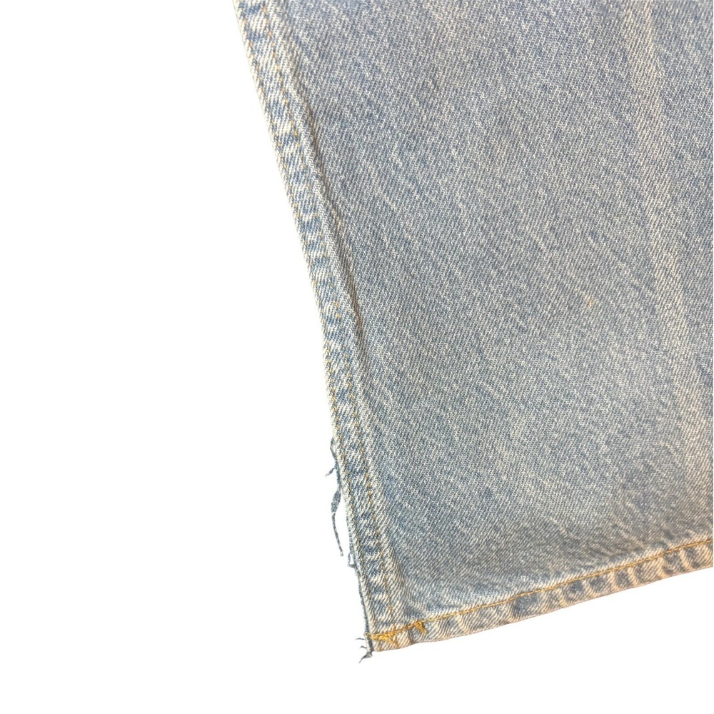 Kancan‎ Jeans Womens 30 90s Flare Wide Leg Distressed Hem Light Wash High Waist - Picture 5 of 11